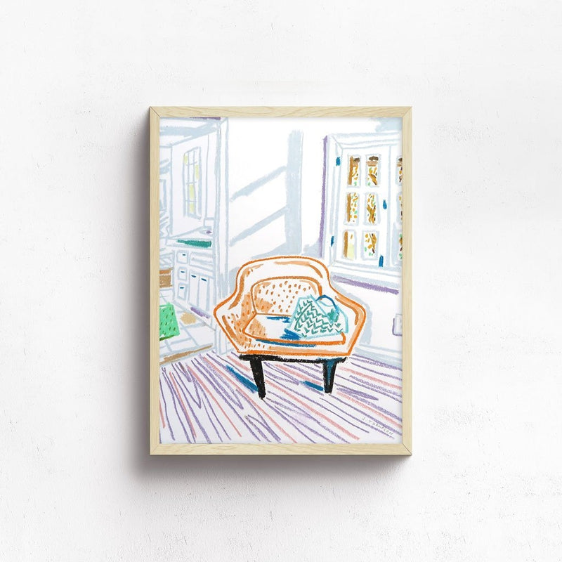 Chair and Bag by Jimmy Thompson | Original Artwork | Poster Child Prints