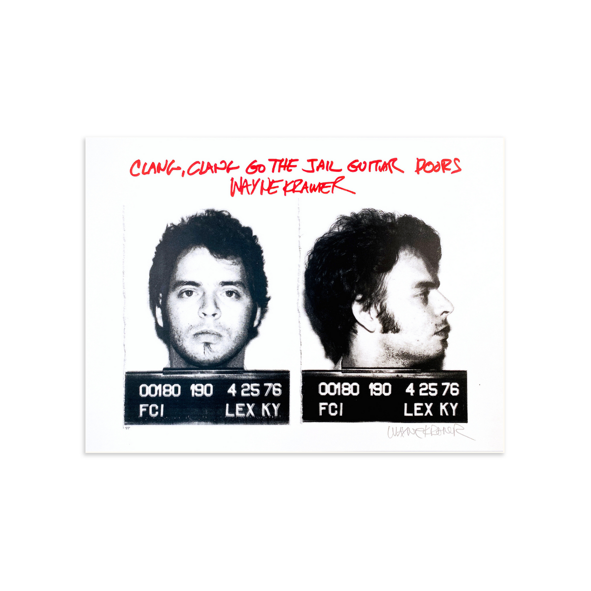 Wayne Kramer Mugshot by Wayne Kramer-Screen Print-Poster Child Prints