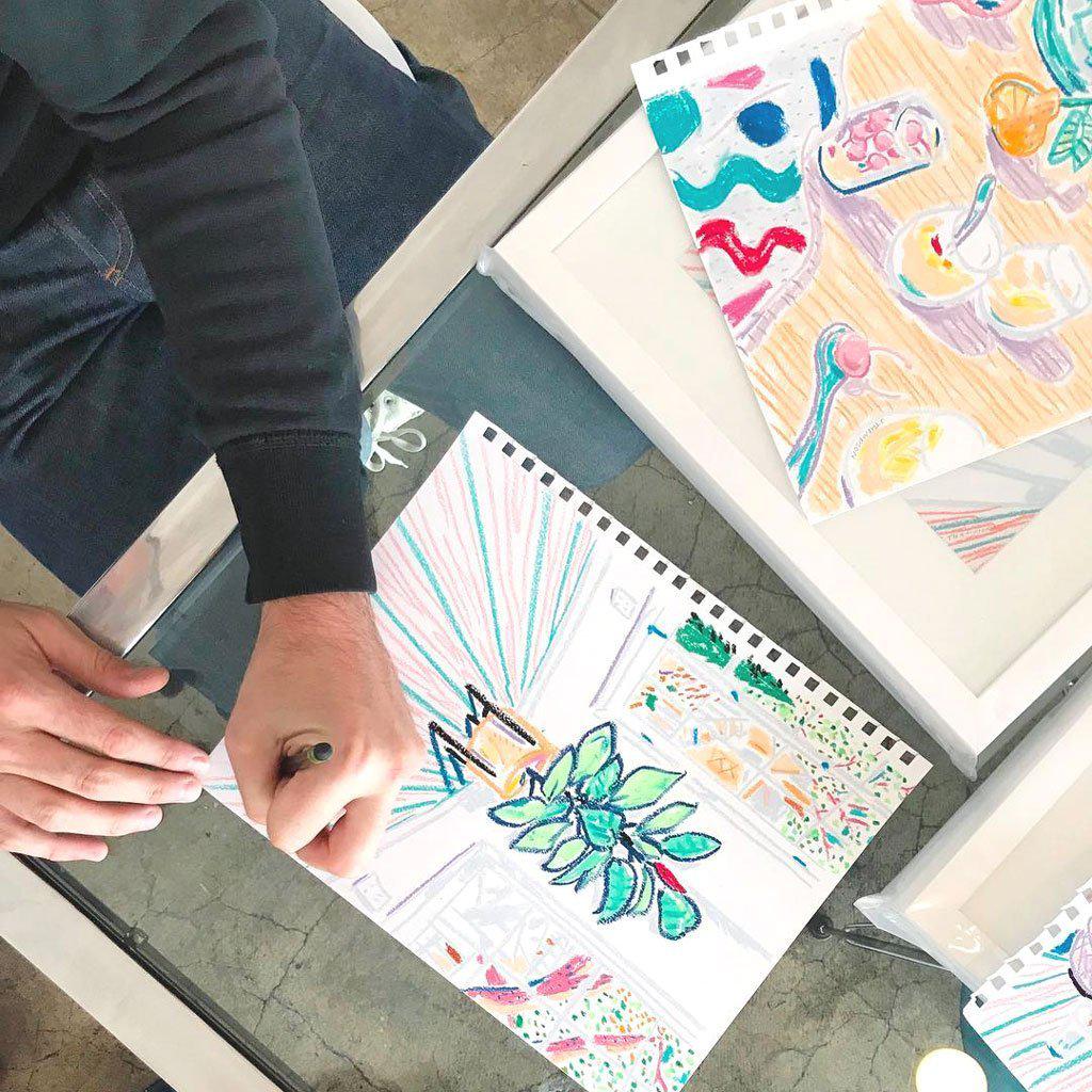 Bench and Frame by Jimmy Thompson | Original Artwork | Poster Child Prints