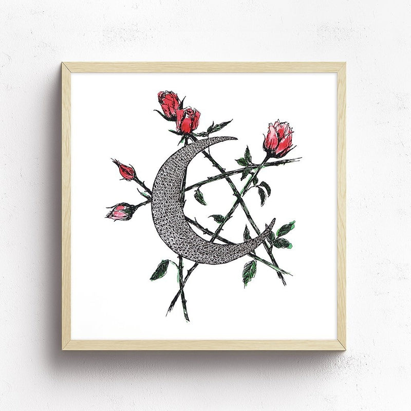 Moon and Star by Kim Krans (The Wild Unknown) | Print | Poster Child Prints