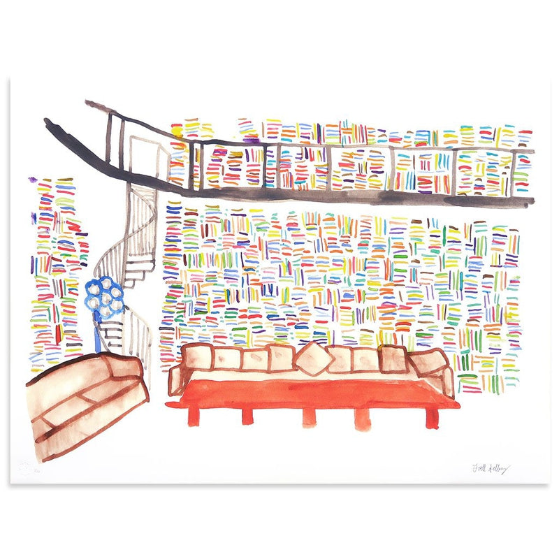 Lagerfeld&#39;s Library by Todd Selby | Print | Poster Child Prints