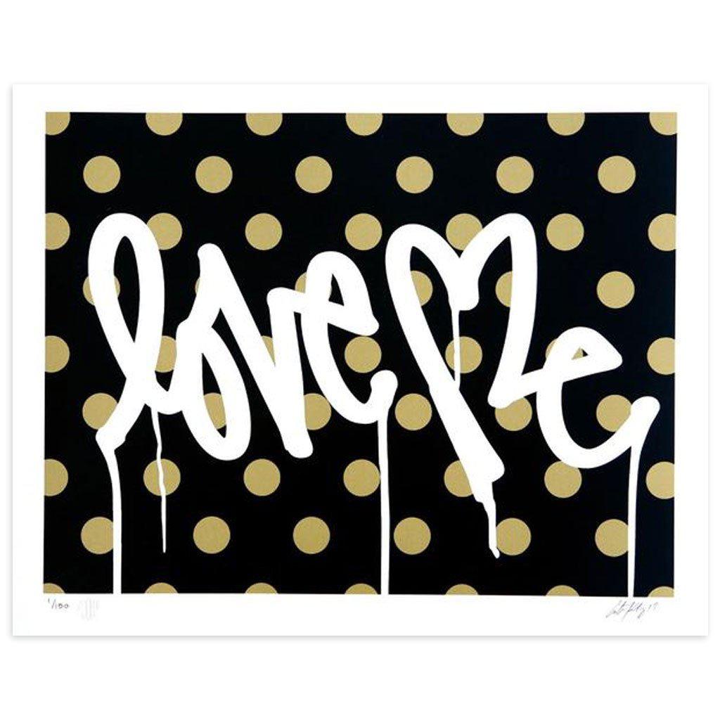 Love Me, Forever Gold - Blk. by Curtis Kulig | Archive | Poster Child Prints