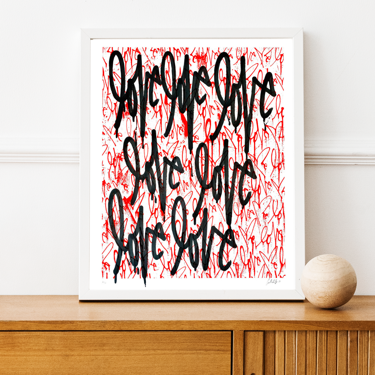 Love Me, Red Friday AE/15 by Curtis Kulig-Artist Edition-Poster Child Prints