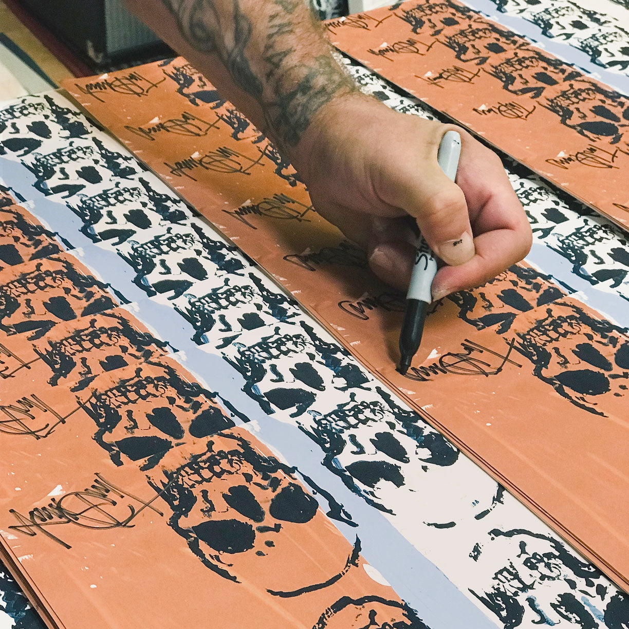 Sixteen Skulls by Tim Armstrong | Archive | Poster Child Prints