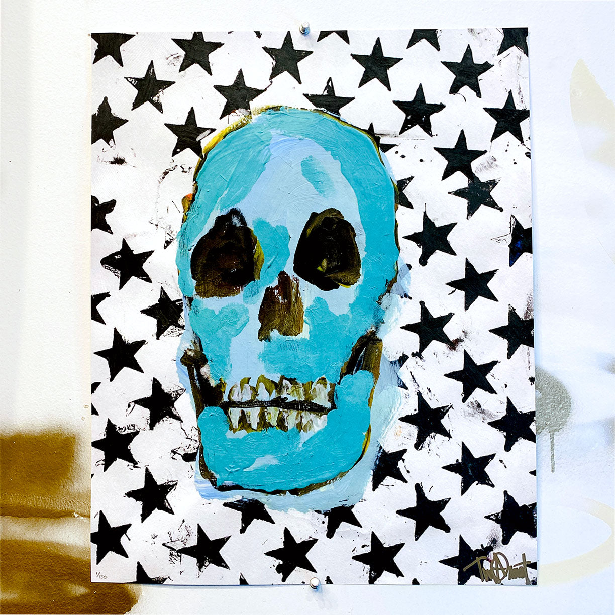 Skull & Stars by Tim Armstrong-Screen Print-Poster Child Prints