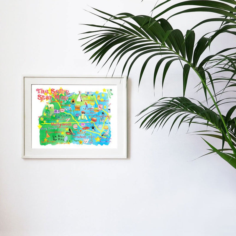 The Selby's LA Star Map by Todd Selby | Print | Poster Child Prints