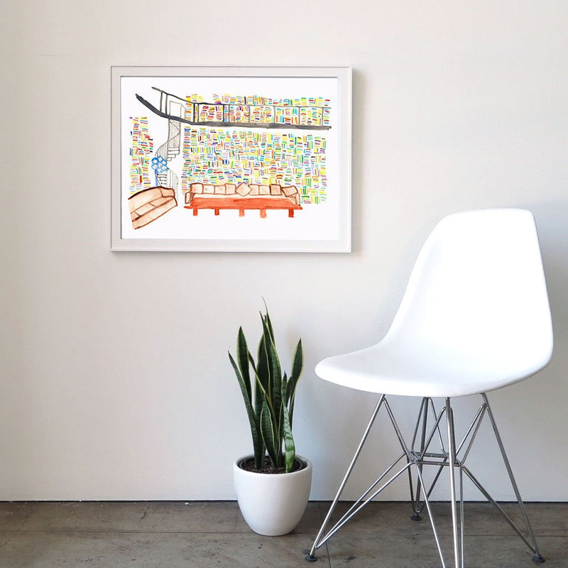 Lagerfeld&#39;s Library by Todd Selby | Print | Poster Child Prints