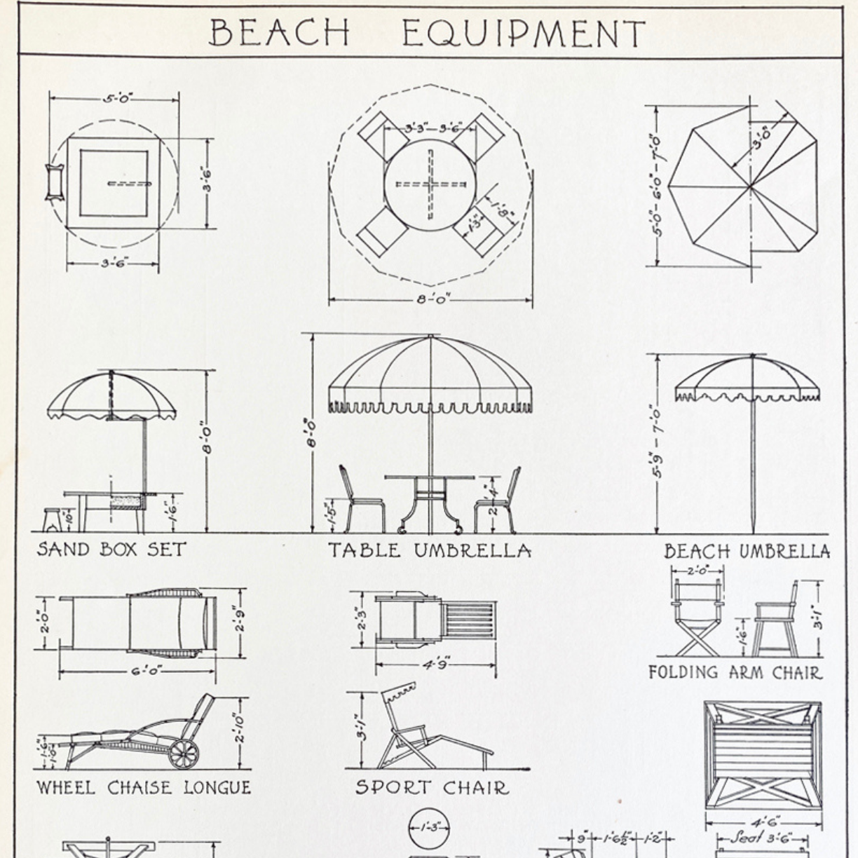Beach Equipment by Found Art-Found Art-Poster Child Prints