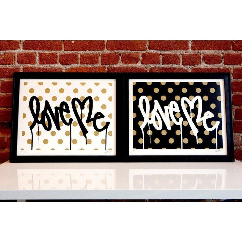 Love Me, Forever Gold - Blk. by Curtis Kulig | Archive | Poster Child Prints