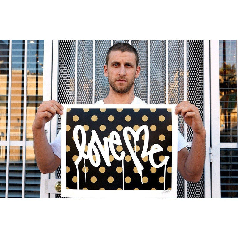 Love Me, Forever Gold - Blk. by Curtis Kulig | Archive | Poster Child Prints