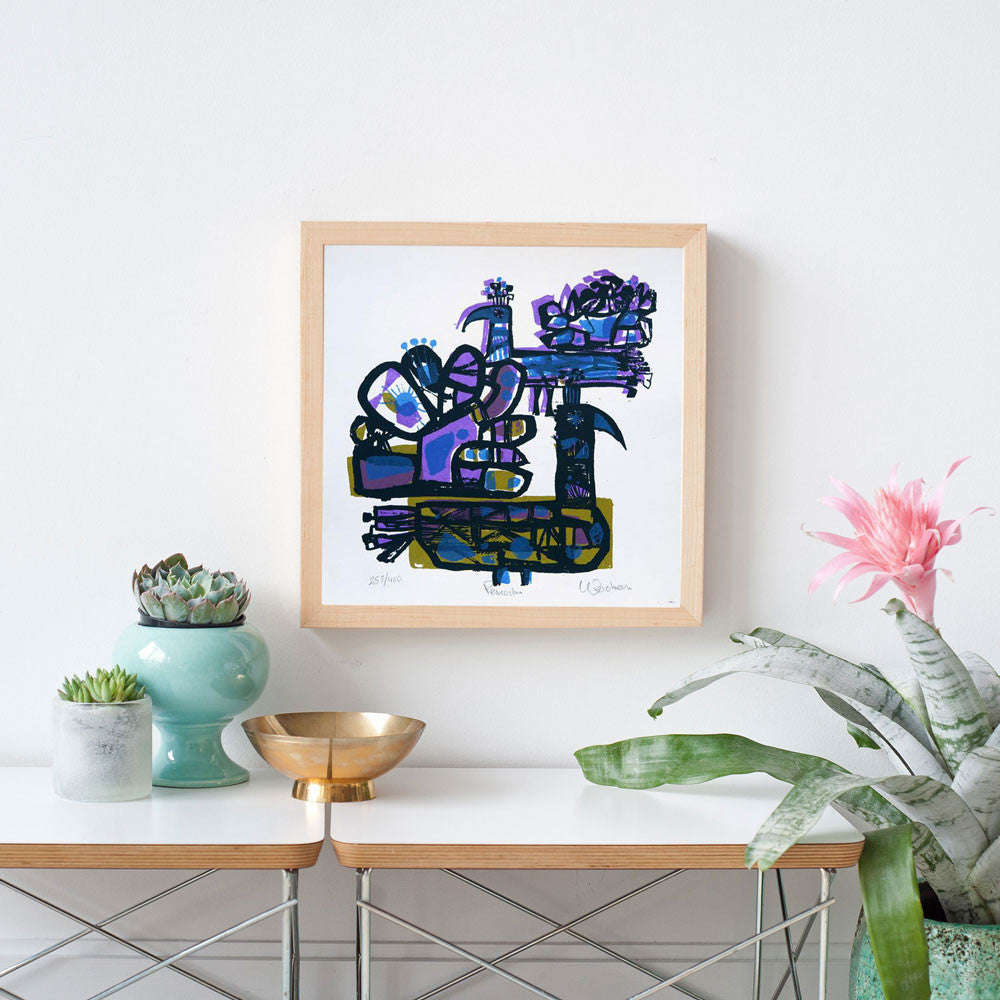 Peacocks, Purple by David Weidman | Print | Poster Child Prints