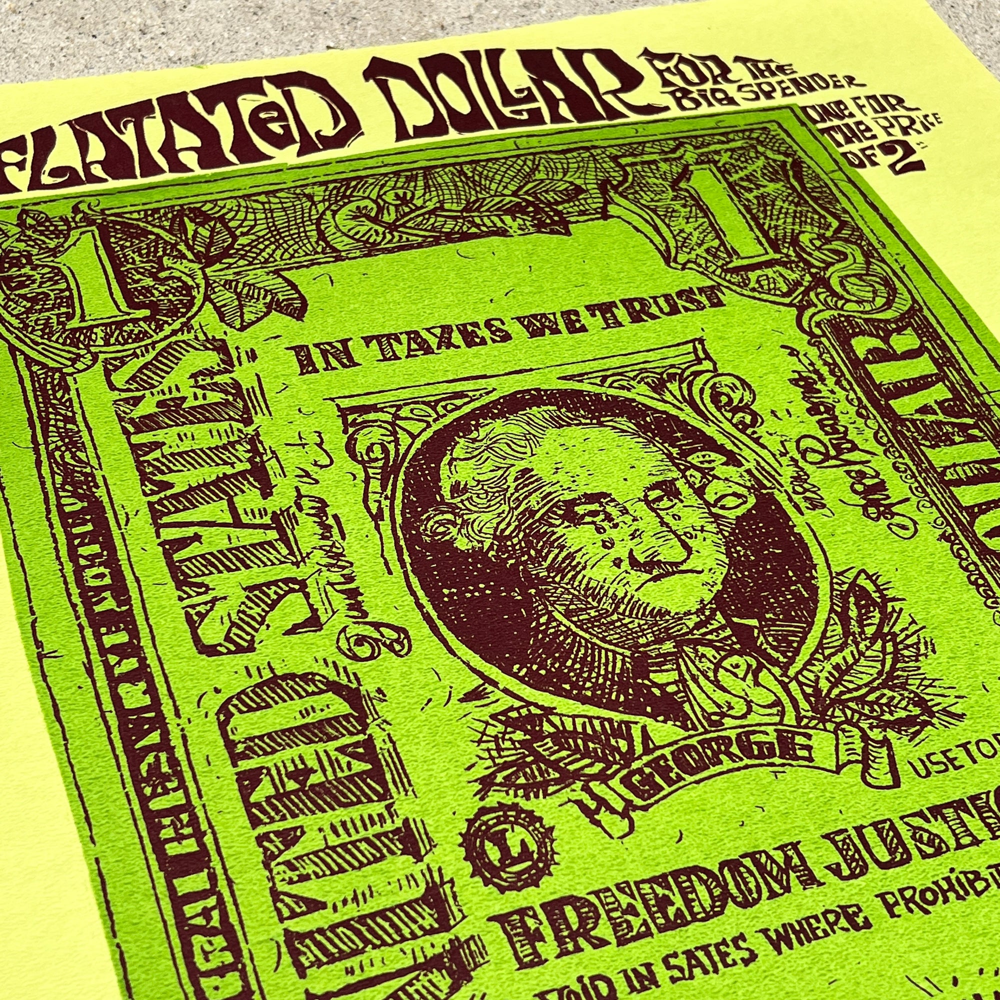 Inflated Dollar by David Weidman-Screen Print-Poster Child Prints