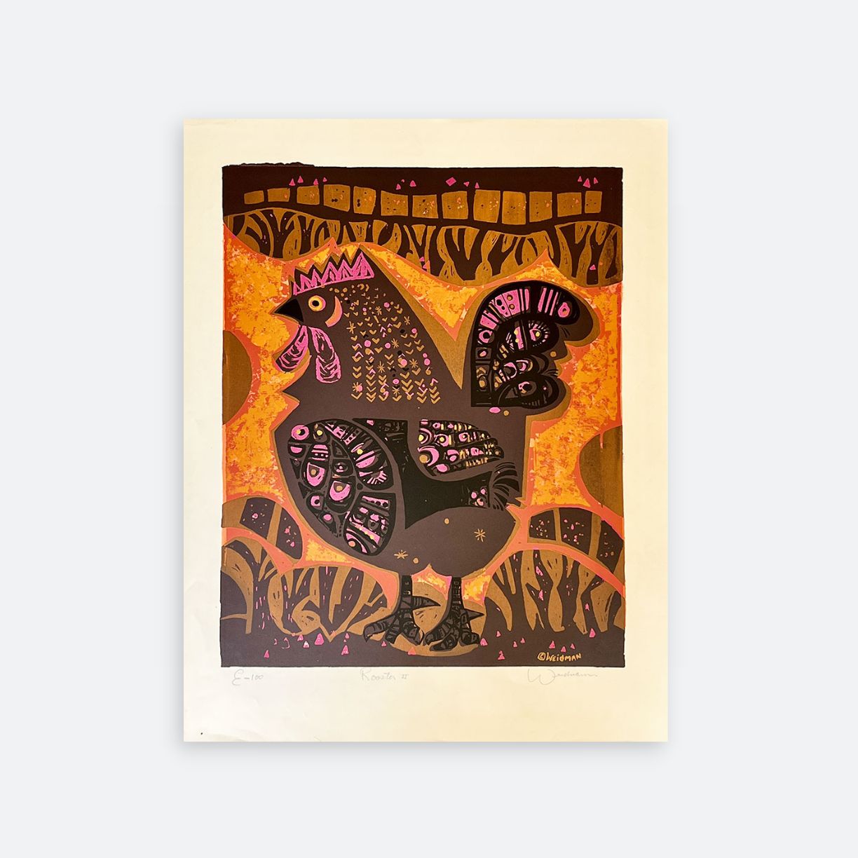 Rooster II by David Weidman-Screen Print-Poster Child Prints